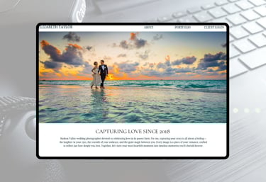luxury web design for wedding professionals: wedding photographers and videographers
