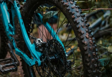 mountain bike with flat pedals