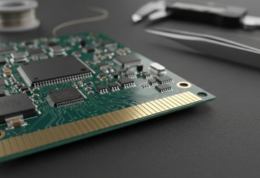 Gold finger PCB for memory and card edge