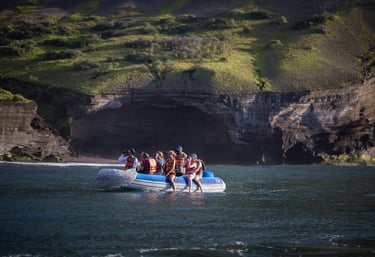 Private group exploring the Galápagos islands