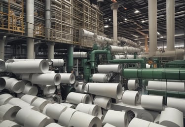 A diverse group of professionals collaborating on pulp and paper industry research.