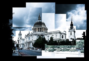 A massive joiner composition of St Paul's Cathedral