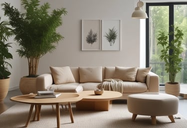 A cozy residential furniture setup created by lineacraft.
