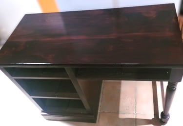 Bureau en pin massif avec plateau rénové