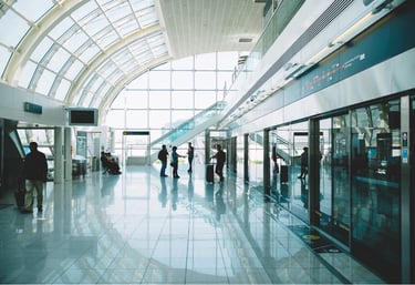 Modern government center with secure access control and centralized zone monitoring