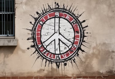 Wooden signs with handwritten text advertise social media engagement, including platforms like Snapchat and Instagram, attached to a pole in a casual outdoor setting. The text is decorative, and the imagery provides a vintage, handcrafted feel.