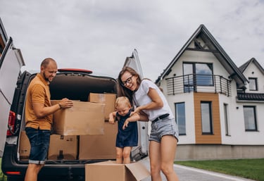 Camion de Virtus Déménagement en action pour un déménagement local et longue distance à Anjou