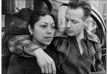Henri Cartier-Bresson with his first wife, Indonesian, Ratna Mohini