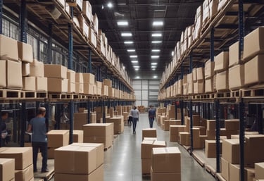 A reception desk with a glass barrier and wooden base is shown. Behind the desk, two individuals are seated, one of whom is wearing headphones. Above the desk, a large illuminated sign reads 'Sendy Partner Center.'