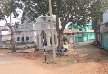 a person sit under banyan tree