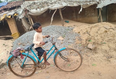 boy with cycle