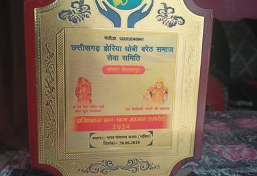 jhariya Dhobi samaj dwara samman