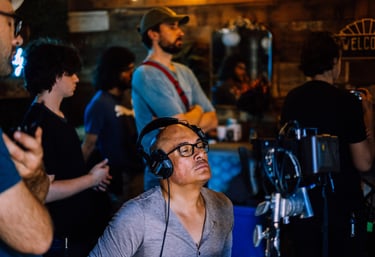 Filmmaker Francisco Ordonez on the set of "The Low End Theory"