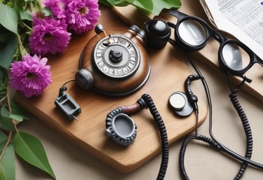 A professional consultation setting with a medical professional sitting at a desk facing a client. The room has a modern aesthetic with white walls decorated with framed certificates. The desk is organized with office supplies, a laptop, and a fruit bowl in the center.