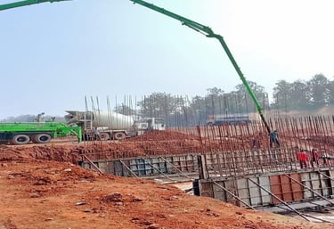 a crane lifts a crane to a building