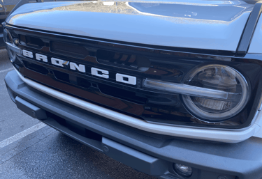 front end of car