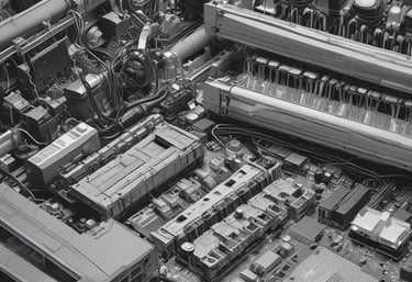 A computer monitor displays a webpage from HelpDesk Heroes, featuring a contact address and email. Social media icons including Facebook, LinkedIn, Twitter, Instagram, and Pinterest are visible. The screen also shows a Trustpilot rating. A stack of cookies is partially visible at the bottom of the image, and part of a keyboard can be seen in the foreground.