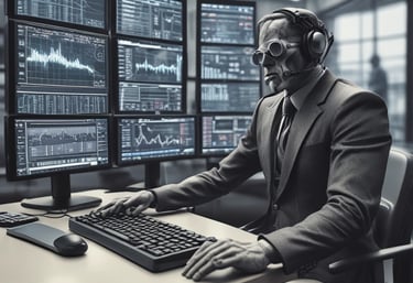 A smartphone displaying an advertisement for an online trading platform called eToro. The screen shows a green background with text promoting the platform as a leading social trading platform. A button labeled 'Get Started' is visible, along with a partial view of a mobile app screen below.