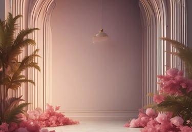 A person is holding a digital camera and examining its settings while sitting at a desk. In front of them, there is a laptop displaying photo editing software, a graphics tablet, and a stylus pen. The lighting is soft and warm, creating a focused and creative atmosphere.