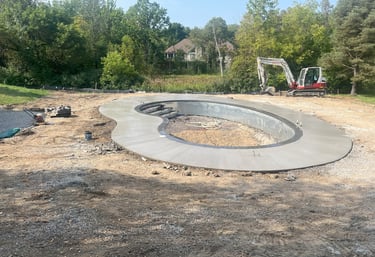Finished Concrete Pool Patio