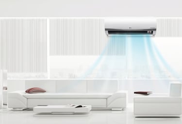 a room with a white couch and a white couch