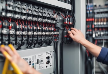 A large, flat-roofed commercial building with numerous solar panels installed on top, surrounded by a parking lot and green landscaping. There are several shopping carts lined up near the entrance, and a few cars parked nearby. The store's branding is visible on the facade.