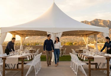 Tent setup el paso diamond events, tent rentals,