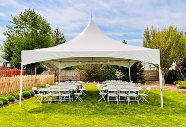 20x20 Tent With Chairs and tables, El Paso Diamond Events