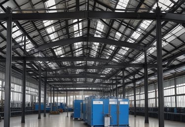 A skilled worker welding a large metal structure on an industrial construction site.