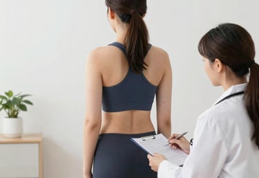 Close-up of hands typing on a laptop with a website showing location tracking features.