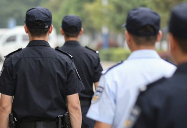 Close-up of a security badge with the vinofuerte logo, set against a deep wine-colored background.