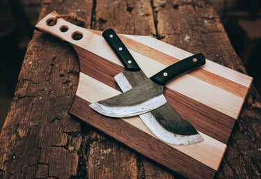 maple, walnut, mahogany charcuterie board