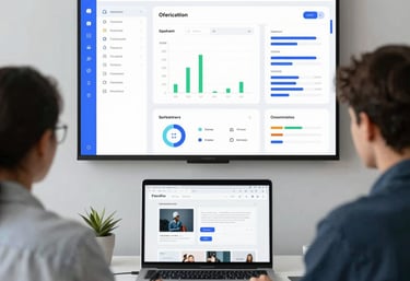 A large warehouse aisle flanked by tall metal shelves filled with stacked boxes and packages. The shelves extend towards the back of the warehouse, where they converge in the distance. The lighting is bright and industrial, with fluorescent lights illuminating the space.