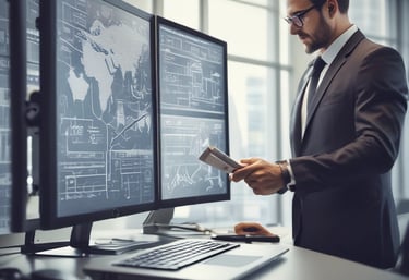 A sleek office environment showcasing modern IT infrastructure.