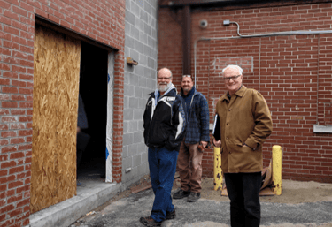 Friends of the Rose Garden Home Mission come to see the progress on the new building