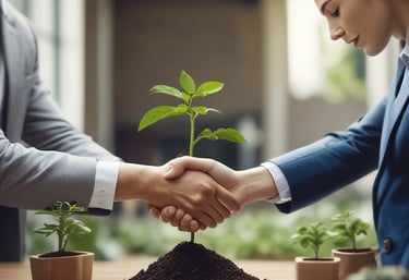 A market stall displays bundles of garlic and onions organized neatly in black crates. Some of the garlic is braided and labeled with signs indicating varieties and prices. The overall setup suggests a focus on quality produce, possibly from France.