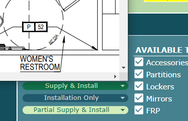 Plan Takeoff Restroom Bidding Software