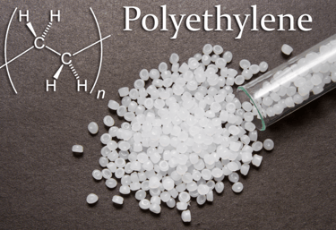 a glass bottle of polyethylene with a glass of water
