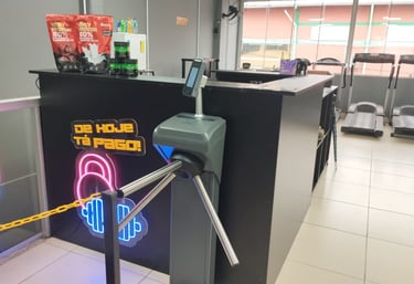 Recepção da academia Gym Center Santa Rita