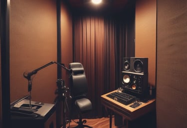 An artist using digital tools to create music.