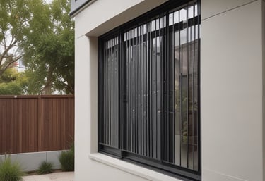 A technician repairing an aluminium sliding door with tools in a home setting.
