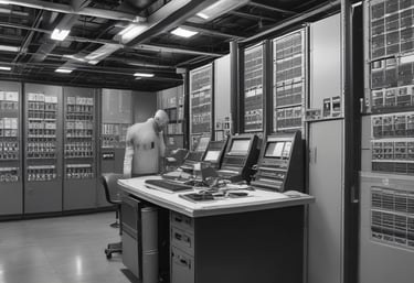 A steel framework of a large industrial building under construction.
