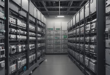 A steel framework of a large industrial building under construction.