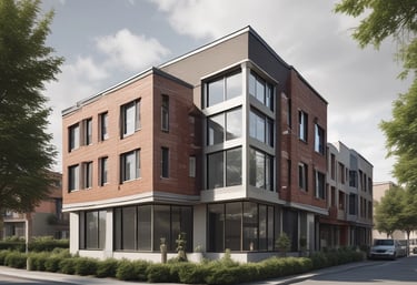 A modern office building representing our property services.