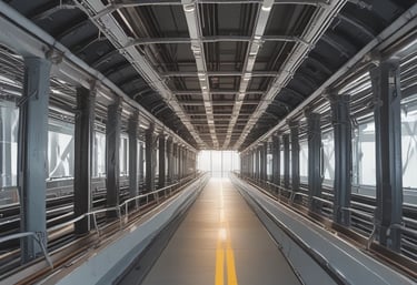 A modern engineering workspace with advanced technology.