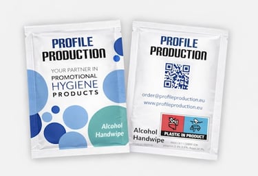 Promotional AlcoWipes Small Sachets – Pocket-Size Custom Printed Alcohol Wipes