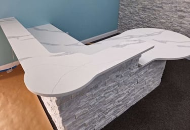 custom quartz stone for commercial settings