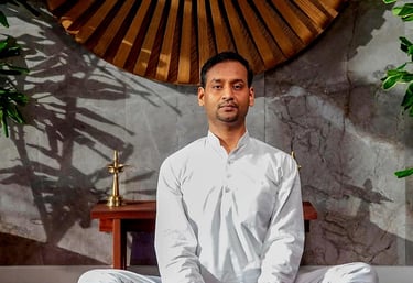 Dr. Ashish Arya, founder and senior yoga teacher at Sankhya Yoga & Wellness