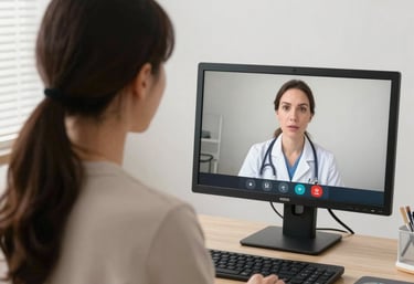 A caring clinician gently guiding an elderly patient through a cognitive test.