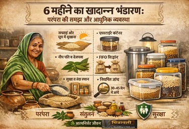 Six month food grain storage using traditional and modern methods